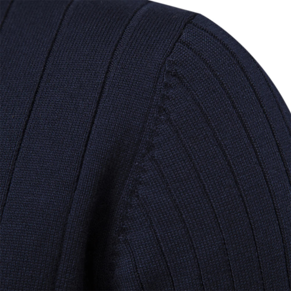 Pull Zippé pour Hommes en Coton Tricoté d'Automne 2