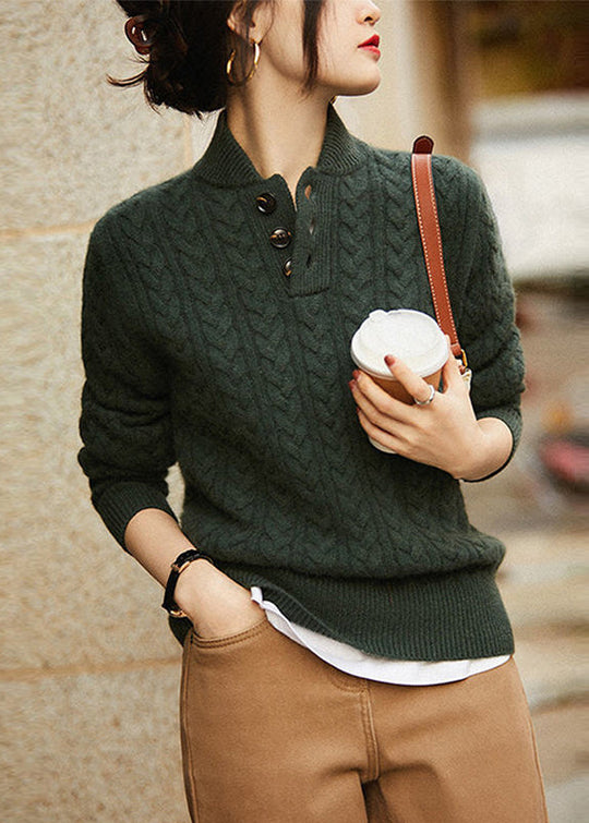 Pull à Col Montant pour Femme en Tricot 2