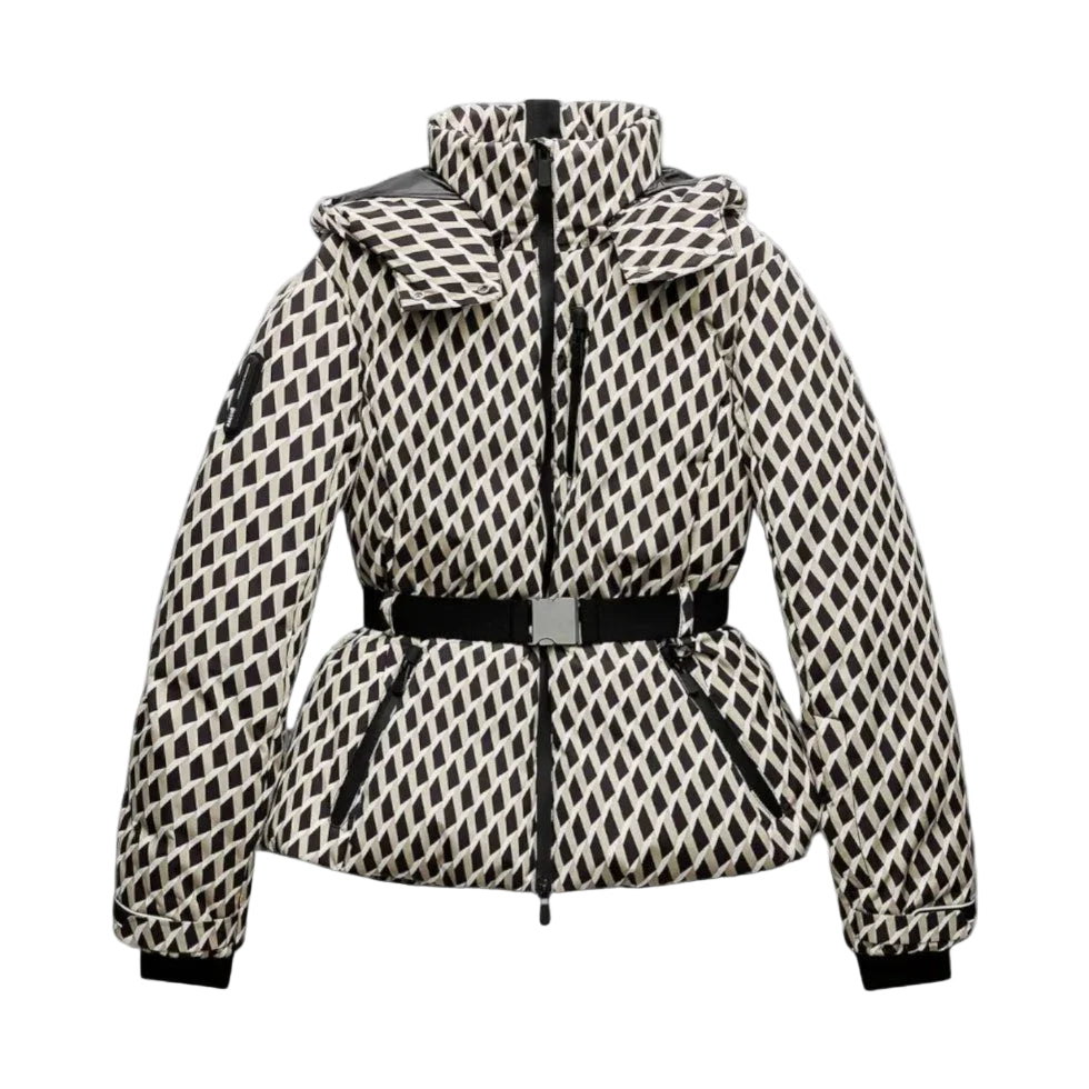 Pull d'hiver matelassé ceinturé pour femme 0