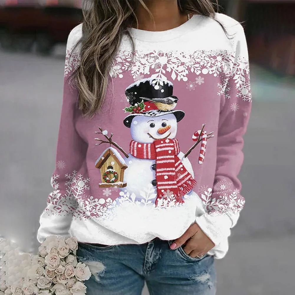 Pull de Noël festif pour dames, chaud et confortable 2