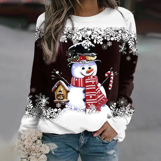 Pull de Noël festif pour dames, chaud et confortable 7