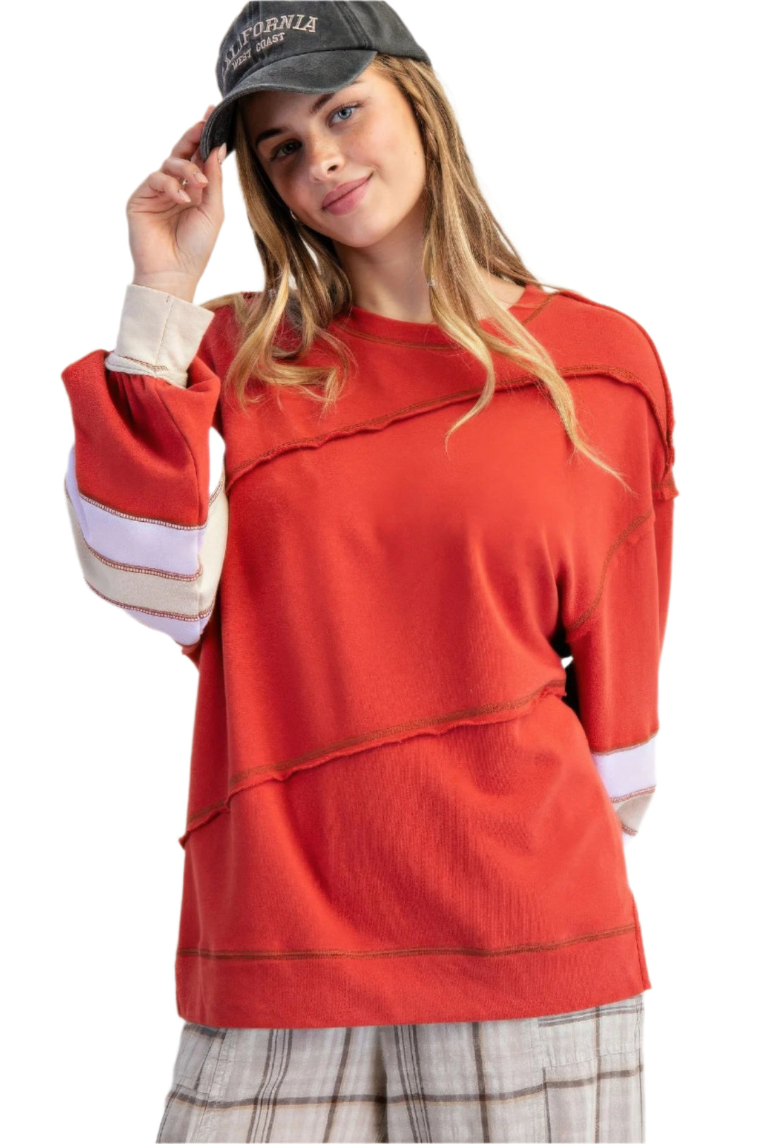 Pull en Coton Brodé Multicolore pour Femme 0