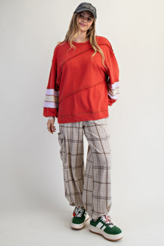 Pull en Coton Brodé Multicolore pour Femme 1