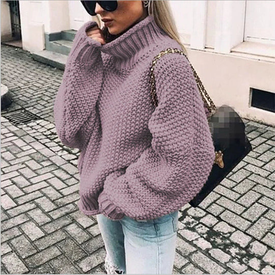Pull en Tricot Oversized pour Femmes en Laine Épais 1