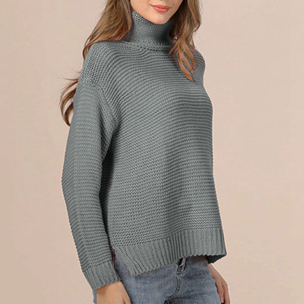 Pull en Tricot pour Femmes - Turtleneck à Coupe Relaxée 2