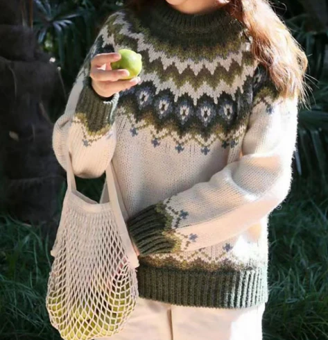 Pull pour Femme à Motif Nordique 1