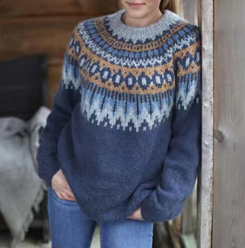 Pull pour Femme à Motif Nordique 2