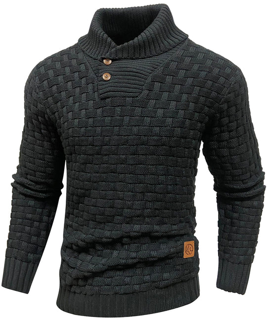 Pull pour Homme Col Montant en Polyester 7