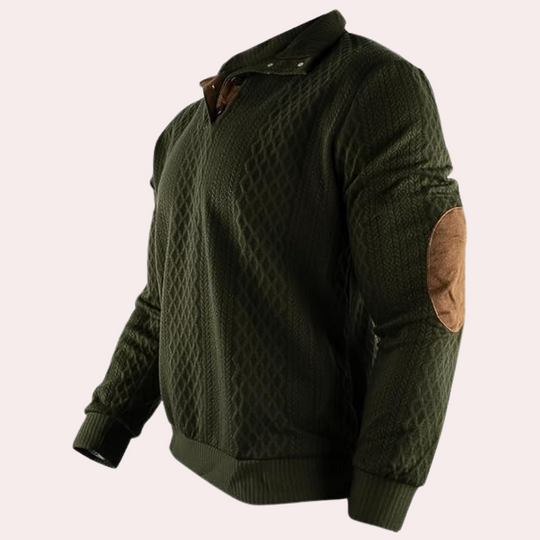 Pull pour hommes avec col à boutons tendance 5