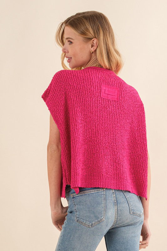 Pull sans manches Femme Fuchsia 2