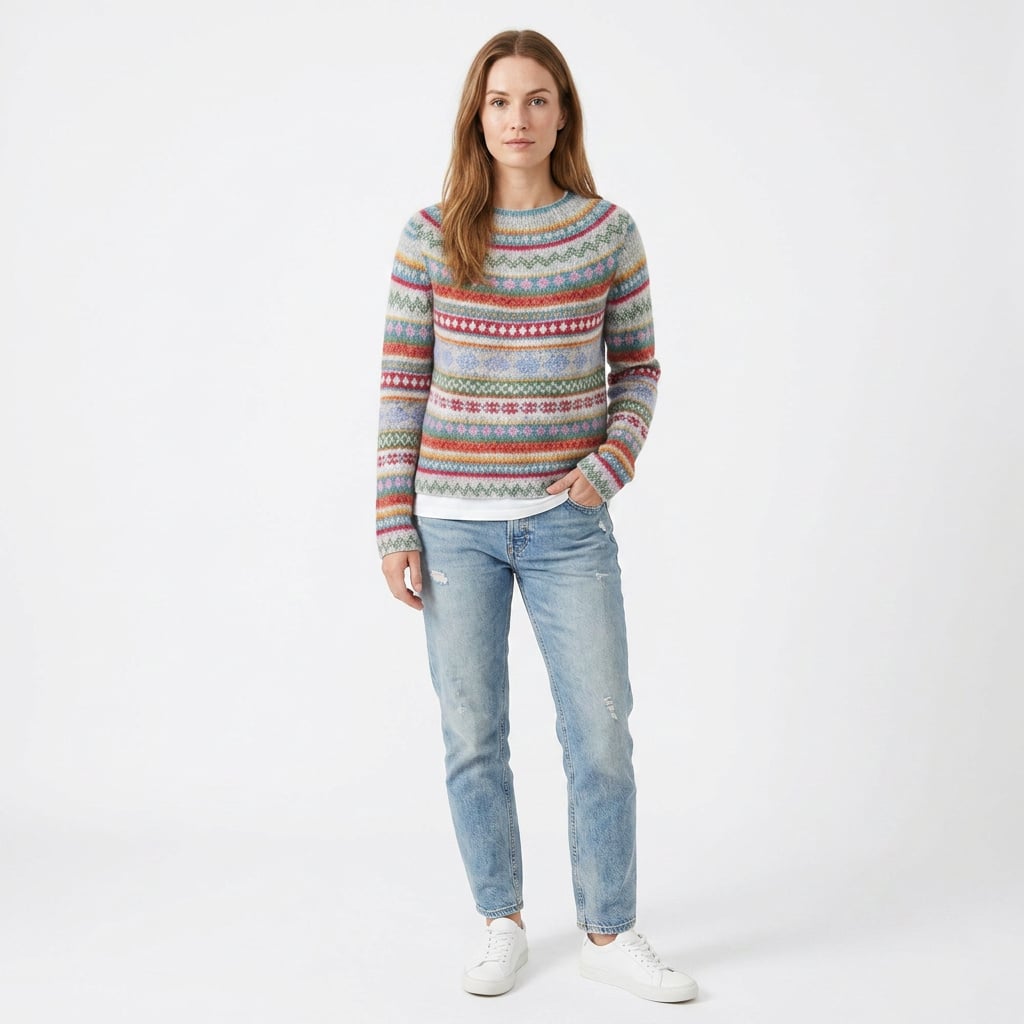 Pull vintage pour femme au design rétro 2