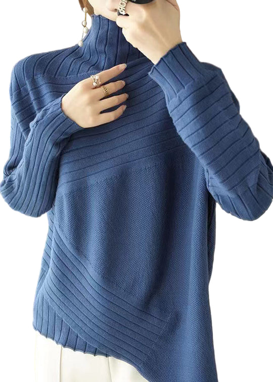 Pulls en tricot asymétrique pour femmes grande taille 0