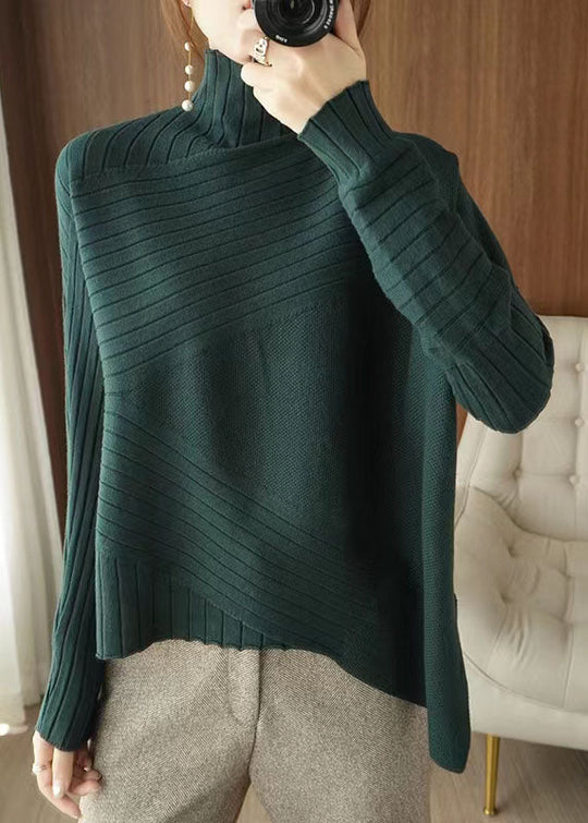 Pulls en tricot asymétrique pour femmes grande taille 4