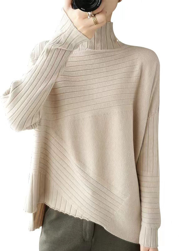 Pulls en tricot asymétrique pour femmes grande taille 6