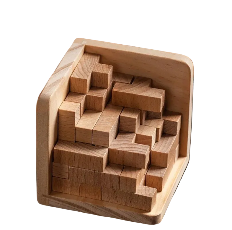 Puzzle 3D En Bois Triangulaire Pour Adultes Et Enfants - 54 Pièces Créatif 0