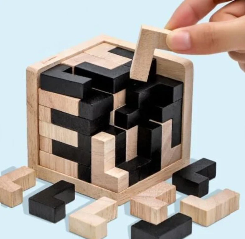 Puzzle 3D En Bois Triangulaire Pour Adultes Et Enfants - 54 Pièces Créatif 1