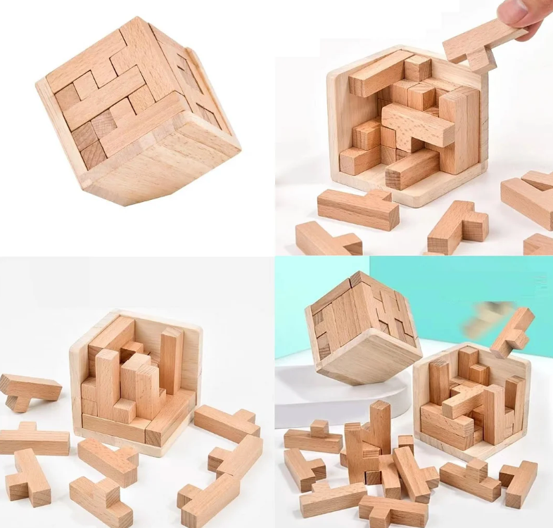 Puzzle 3D En Bois Triangulaire Pour Adultes Et Enfants - 54 Pièces Créatif 3