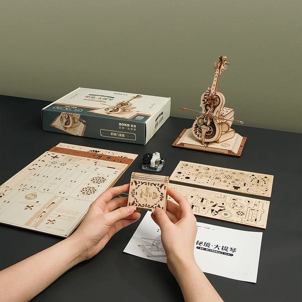 Puzzle 3D Violoncelle Mécanique Artistique pour Passionnés de Musique 3