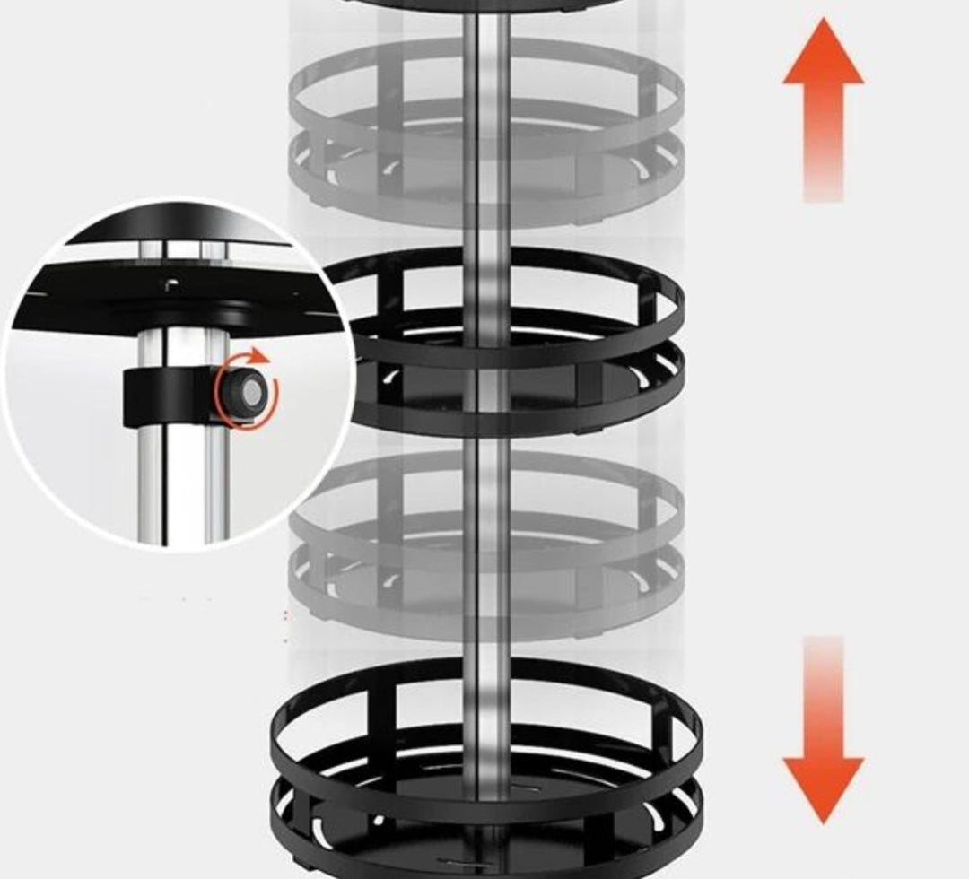 Rack de Stockage Rotatif Multifonctionnel 360° pour Cuisine et Salle de Bain 5