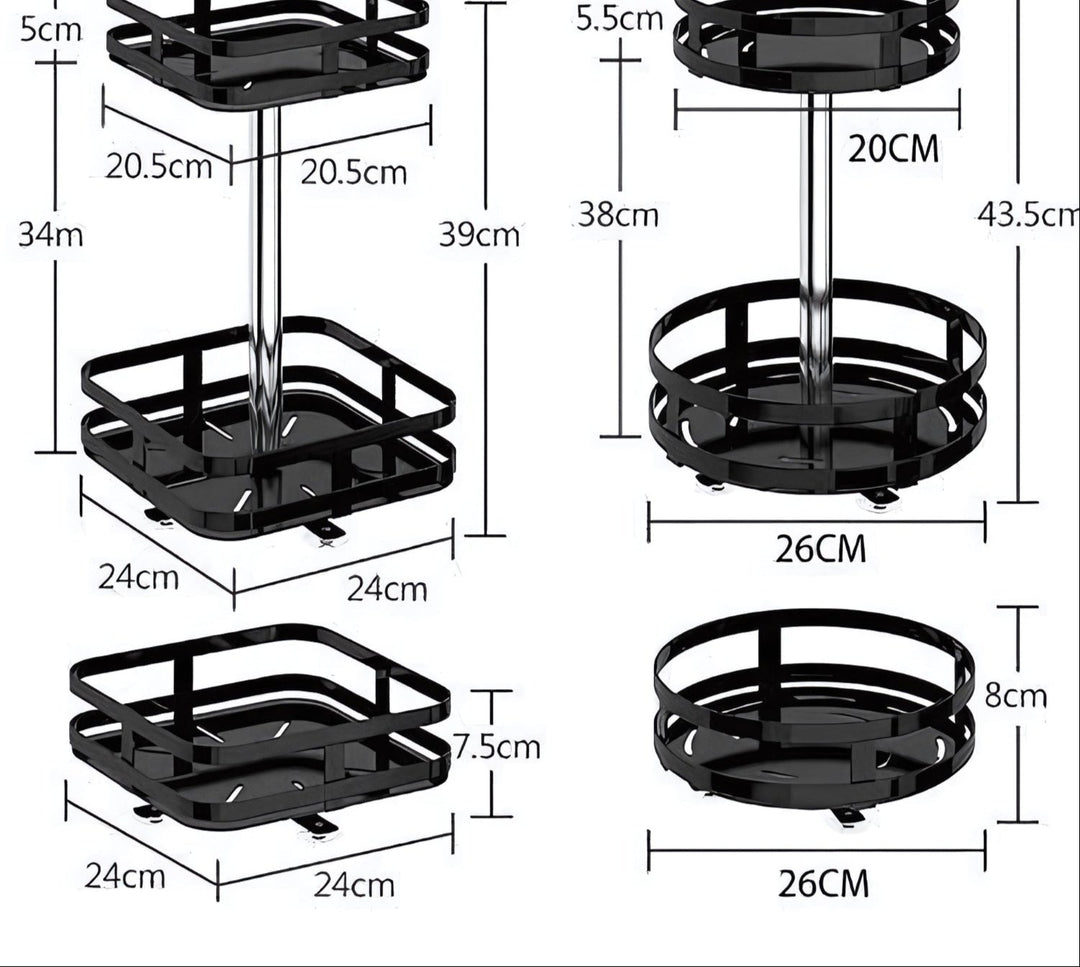 Rack de Stockage Rotatif Multifonctionnel 360° pour Cuisine et Salle de Bain 6