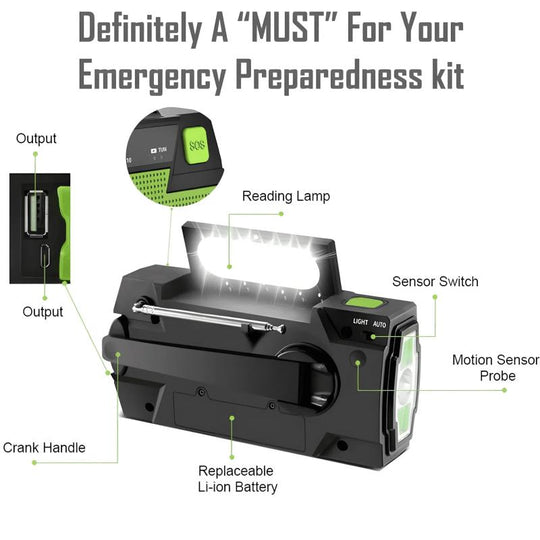 Radio Multifonctionnelle Solaire Portable 8