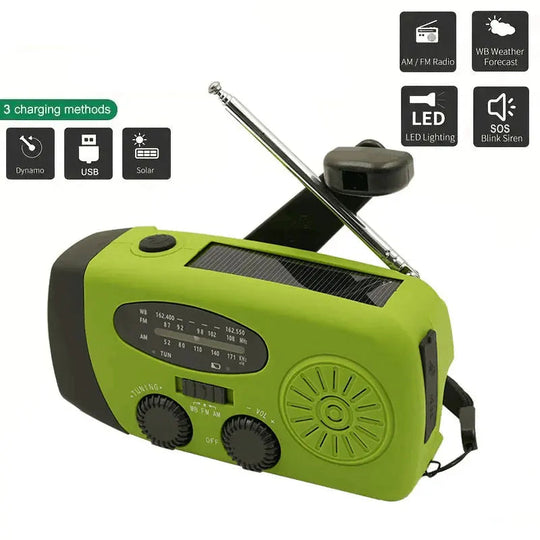 Radio d'urgence Solaire avec Lampe de Poche LED 0