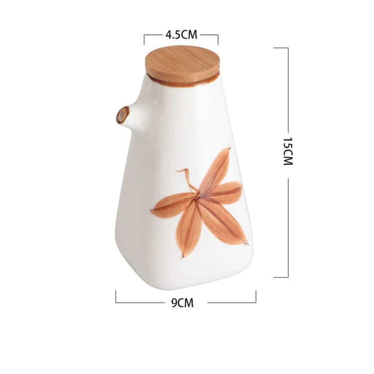 Récipients Grecs pour Huile et Vinaigre avec Étiquettes en Céramique 4