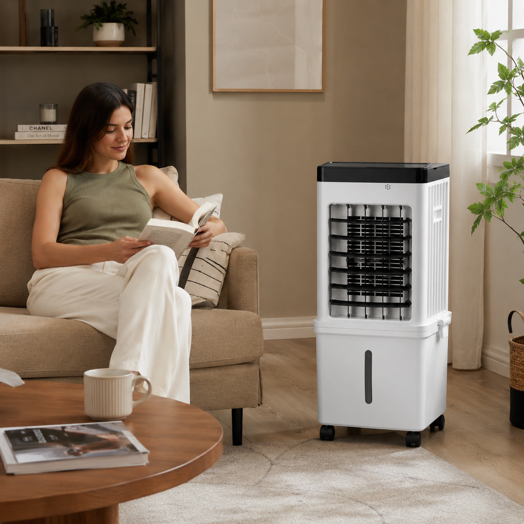 Refroidisseur d'Air Portable 3 en 1 avec Minuterie et Ventilateur Oscillant 0