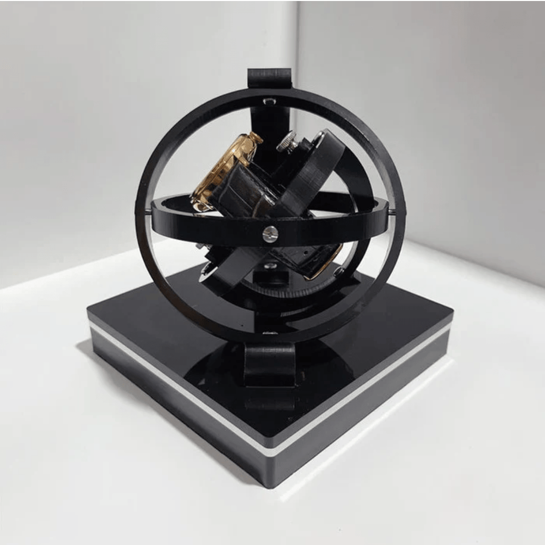 Remontoir Montre Automatique Design Luxe Silencieux avec Modes de Rotation 4