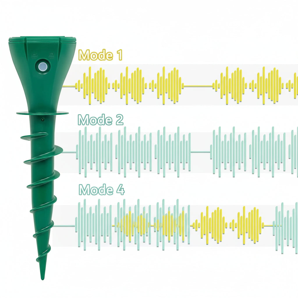 Répulsif Solaire Anti-Taupes avec Vibrations Écologique 6