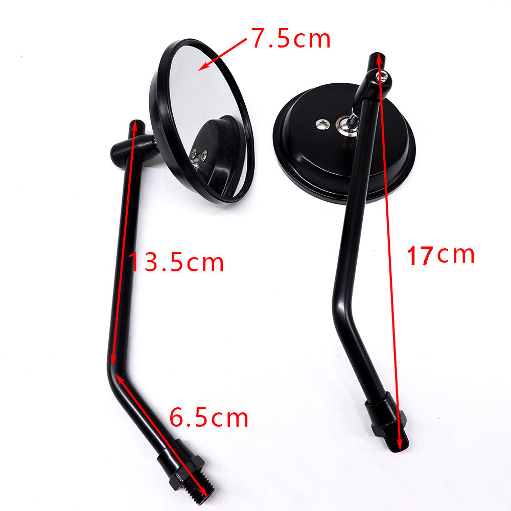 Rétroviseurs de guidon moto réglables style chromé universel 2