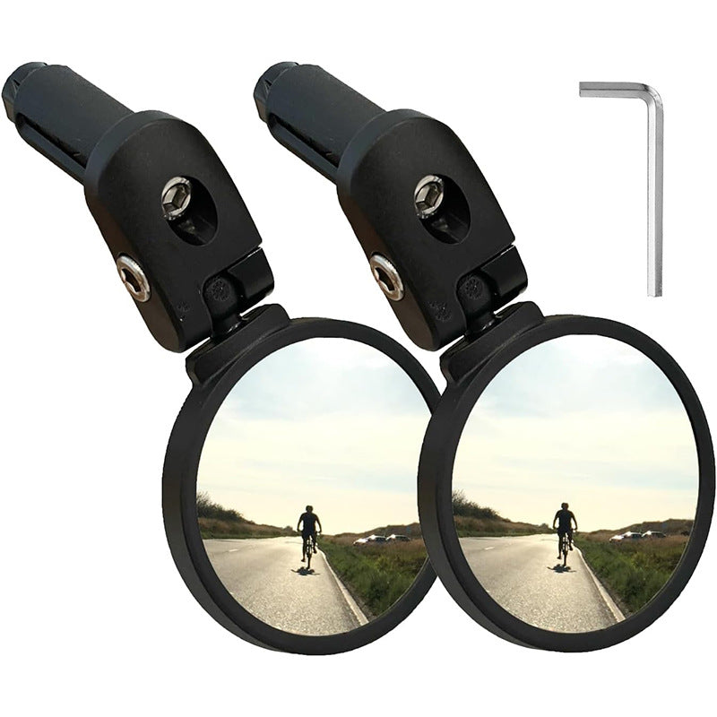 Rétroviseurs de vélo réglables à extrémité de guidon avec verre convexe pivotant 0