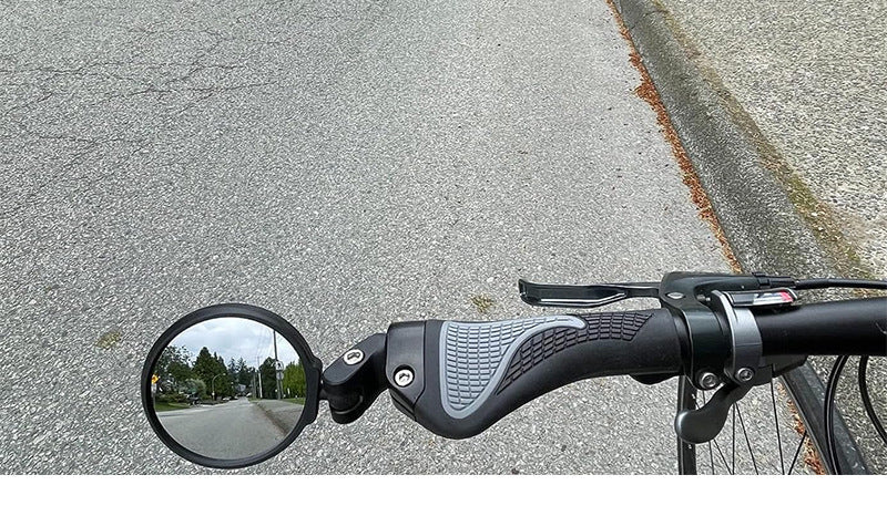 Rétroviseurs de vélo réglables à extrémité de guidon avec verre convexe pivotant 3