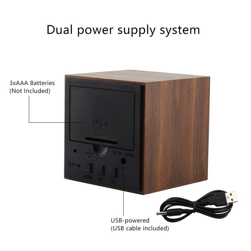 Réveil LED en Bois Design Moderne 5