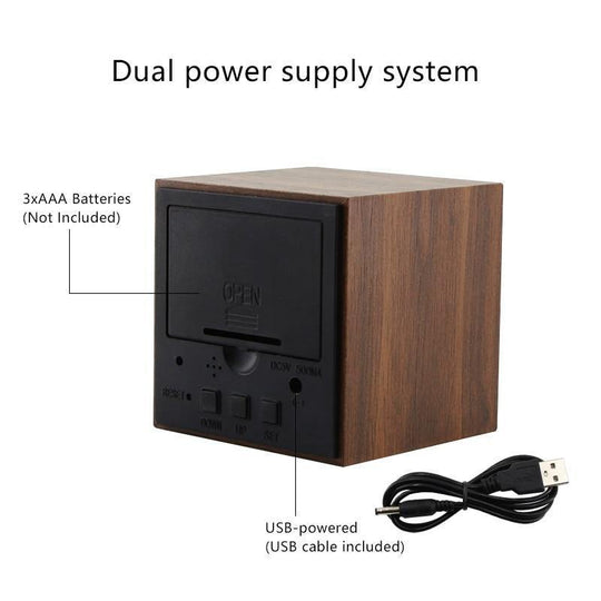 Réveil LED en Bois Design Moderne 5