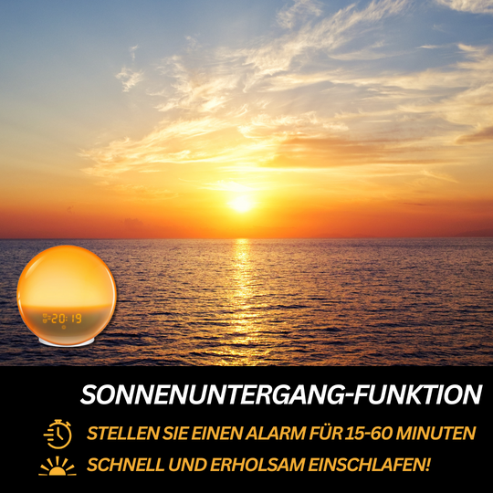 Réveil Lumineux Naturel avec Simulation de Lever et Coucher de Soleil 3