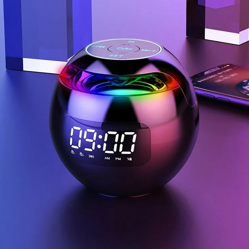 Réveil Multifonctionnel avec Haut-Parleur et Lampe d'Ambiance 1