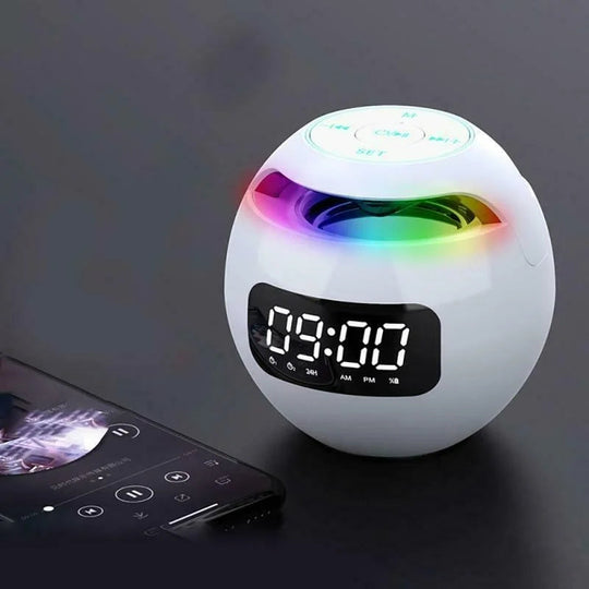 Réveil Multifonctionnel avec Haut-Parleur et Lampe d'Ambiance 2