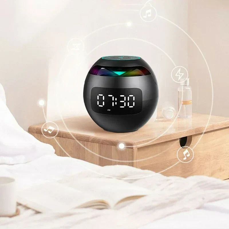 Réveil Multifonctionnel avec Haut-Parleur et Lampe d'Ambiance 4