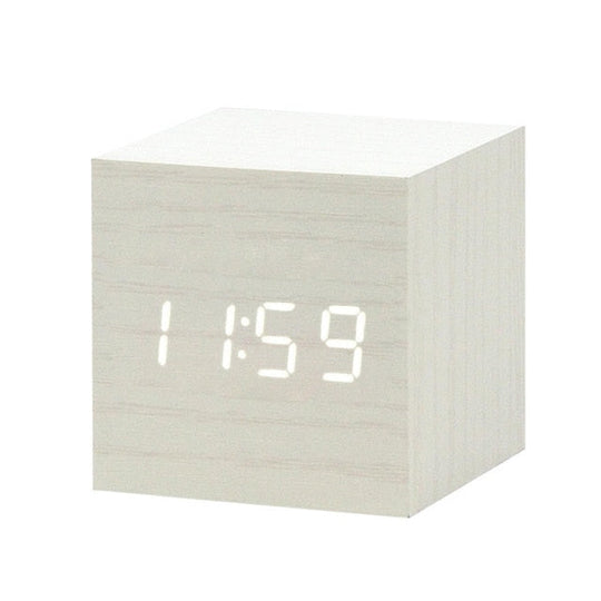 Réveil Numérique Minimaliste avec Commande Vocale en Plastique 10