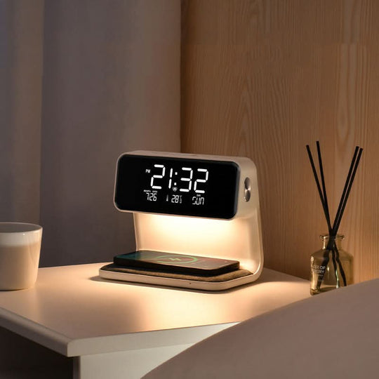 Réveil Numérique Multifonction avec Lampe LED et Chargeur Intégré 0