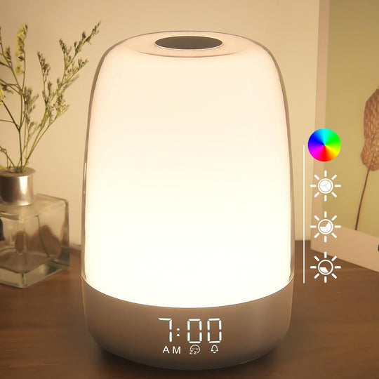 Réveil Veilleuse Aurora avec Luminothérapie et Sons Relaxants 0