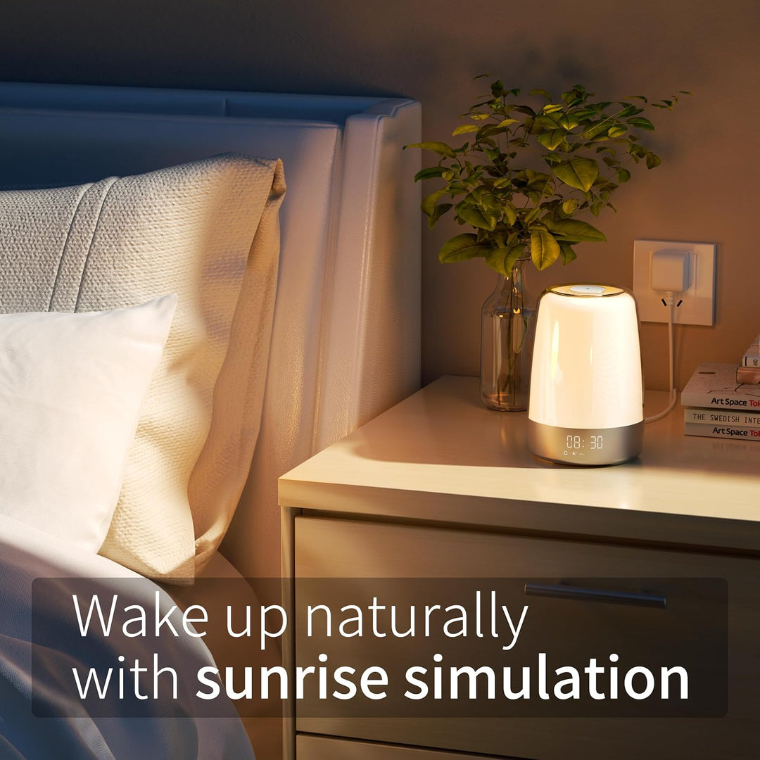 Réveil Veilleuse Aurora avec Simulation de Lever et Coucher de Soleil et Sons Apaisants 2