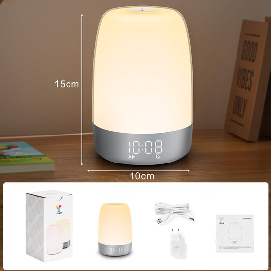 Réveil Veilleuse Aurora avec Simulation de Lever et Coucher de Soleil et Sons Apaisants 6