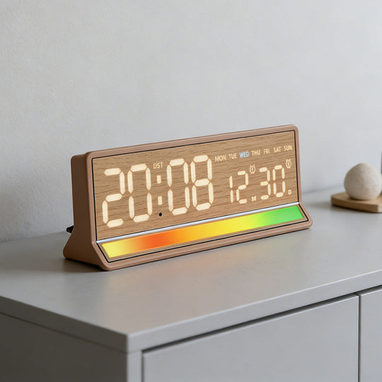 Réveil numérique moderne multifonction pour chambre et bureau 4