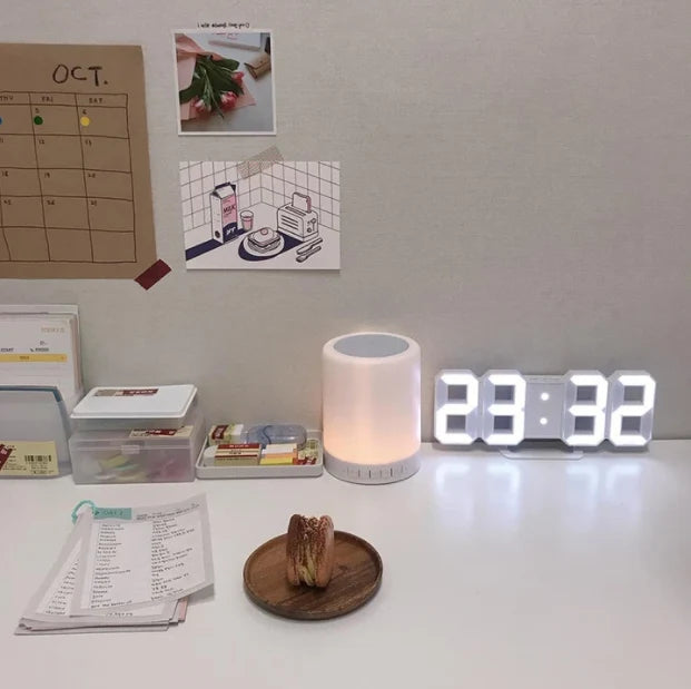 Réveil numérique multifonction avec affichage 3D moderne 5