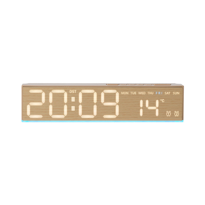 Réveil numérique multifonction avec affichage de la température et du jour 0