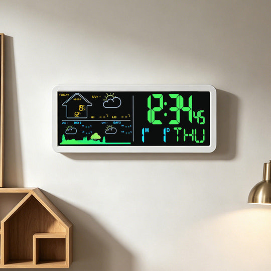 Réveil numérique multifonction avec affichage météo et hygromètre 1