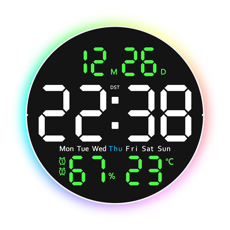 Réveil numérique pour homme design moderne en bois 10