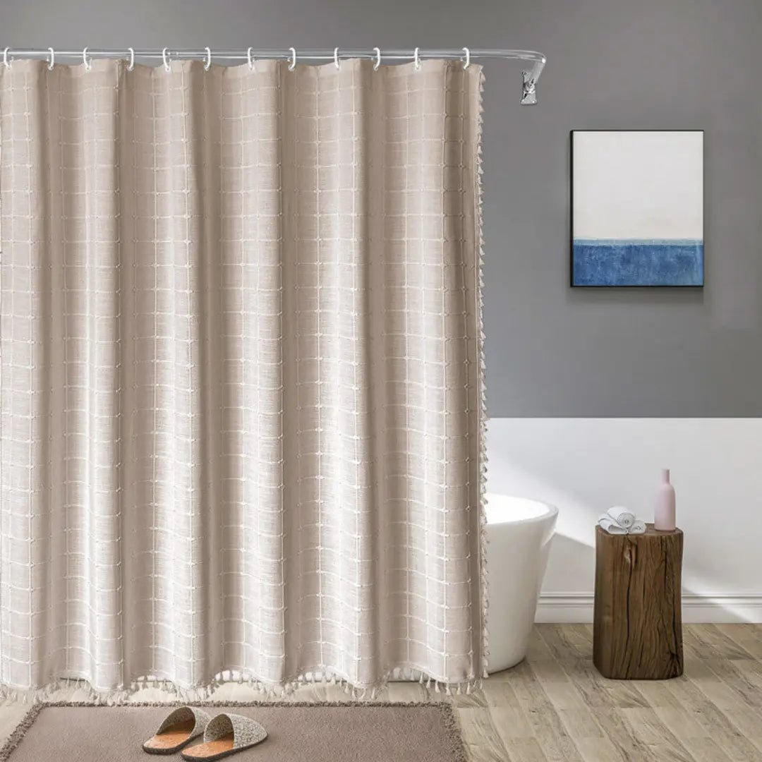 Rideau de Douche Bohème avec Pompons 8